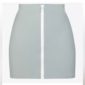 Skims NWT Sporty Zipper Swim Mini Skirt Color Pacific Sz Small